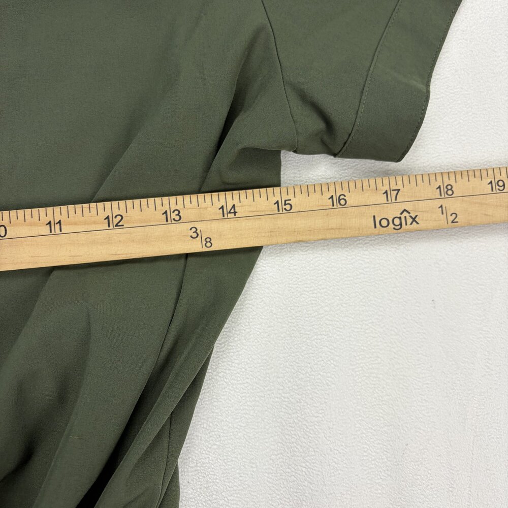 Mondetta Olive Green Drawstring Waist Short Sleeve Dress M - Picture 9 of 10